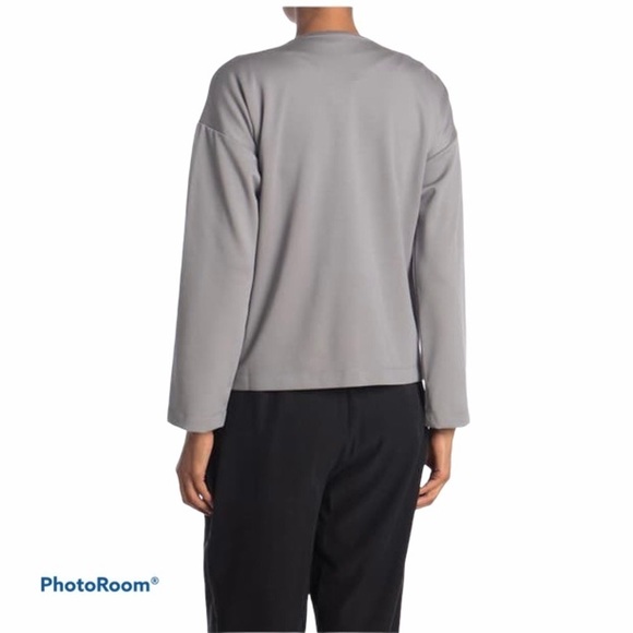 Eileen Fisher NWT Asymmetrical Zip Jacket Stretchy - Picture 3 of 16